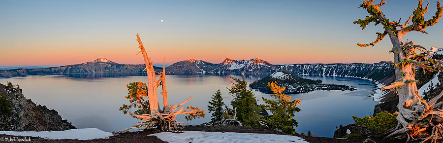 Crater Lake Panorama #1 Photograph by Mike Ronnebeck