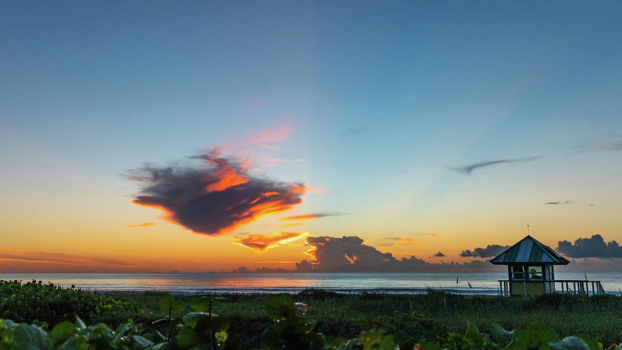 Crimson Sunrise Delray Beach Florida #1 Photograph by Lawrence S Richardson Jr