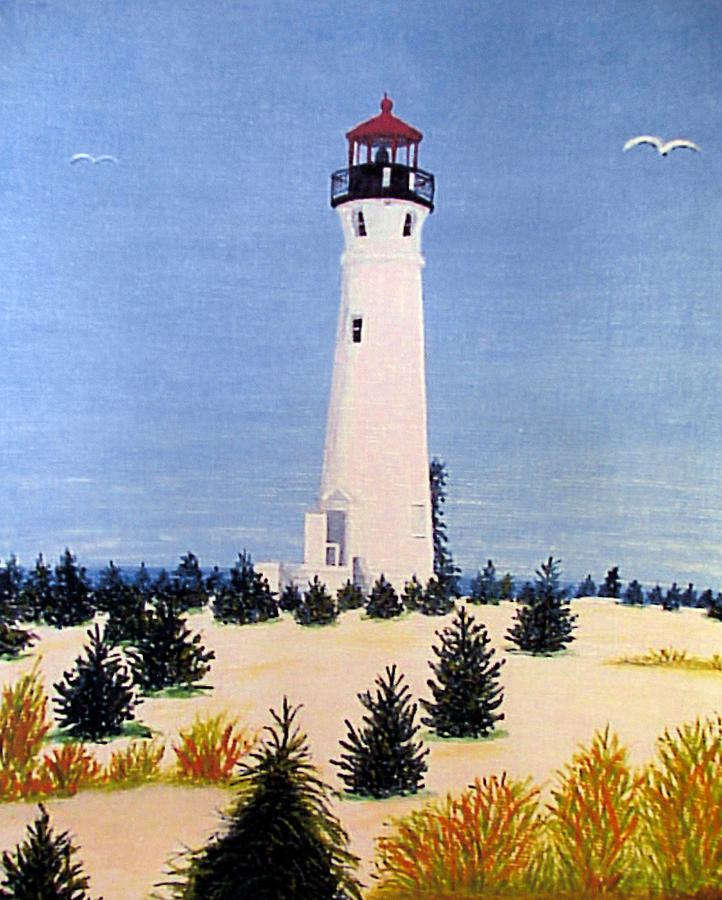 Crisp Point Lighthouse #1 Painting by Frederic Kohli