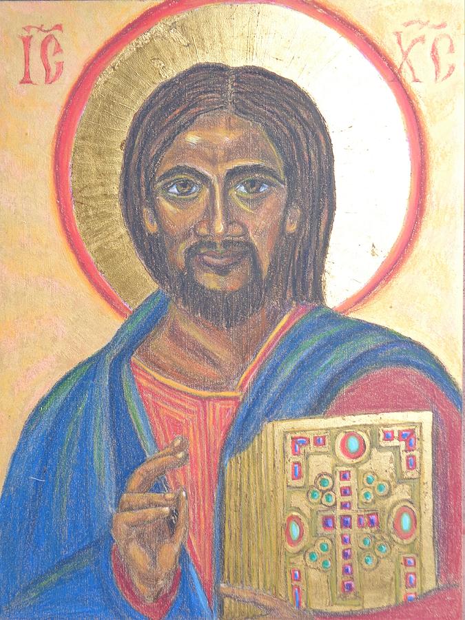 Cristo Pantocrator #1 Painting by Sarah Hornsby
