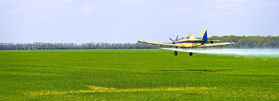 Spring Photograph - Crop Dusting #1 by Norma Brock