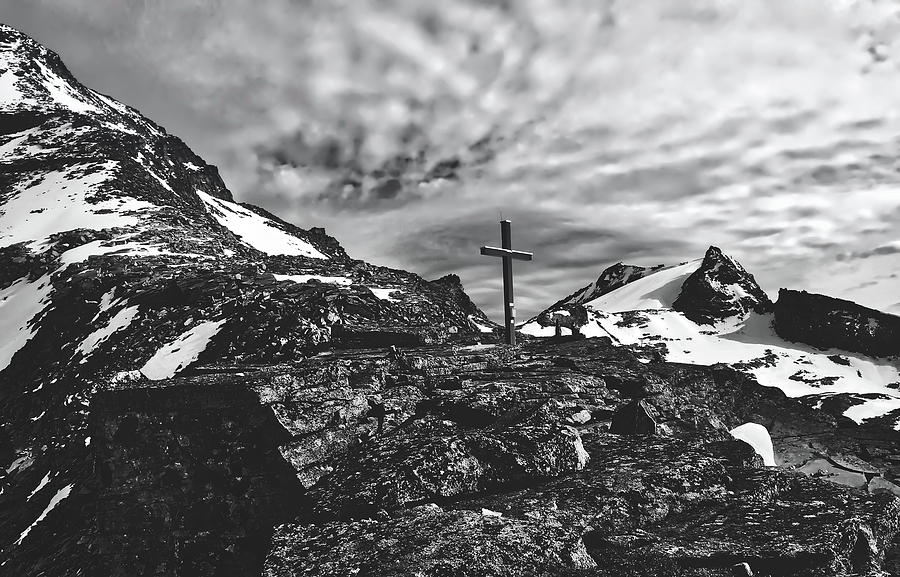 Cross On Mountaintop - Austria #1 Photograph by Mountain Dreams