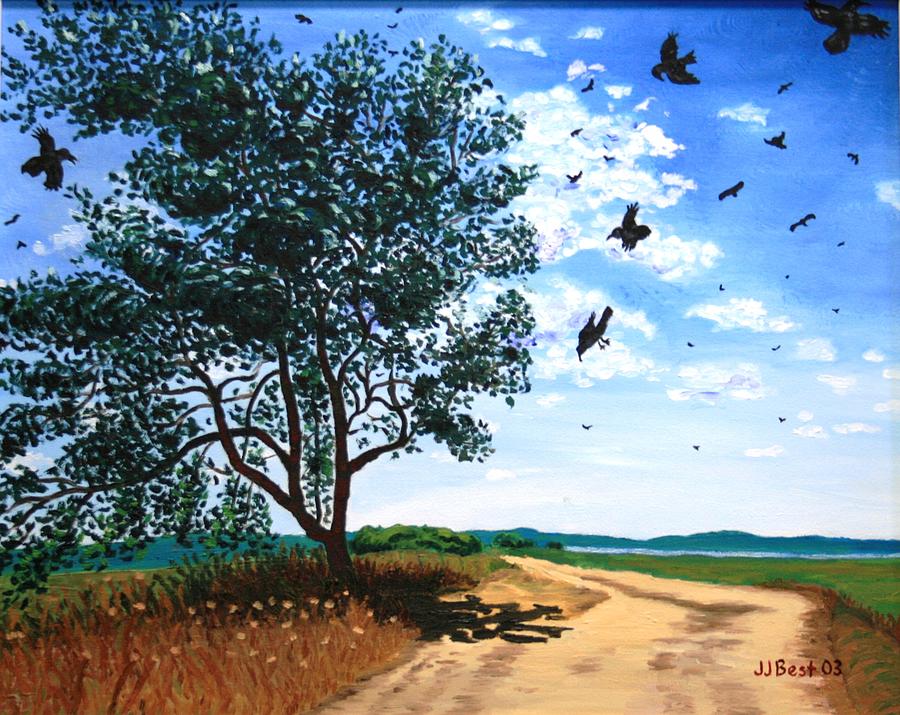 Crows #1 Painting by Janice Best