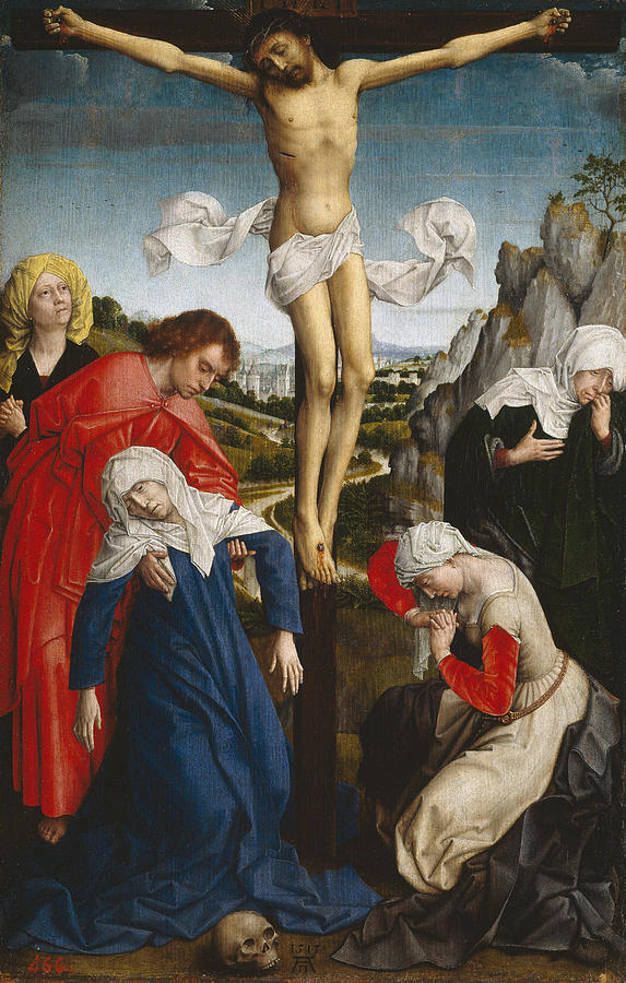 Rogier Van Der Weyden Painting - Crucifixion #1 by Rogier van der Weyden
