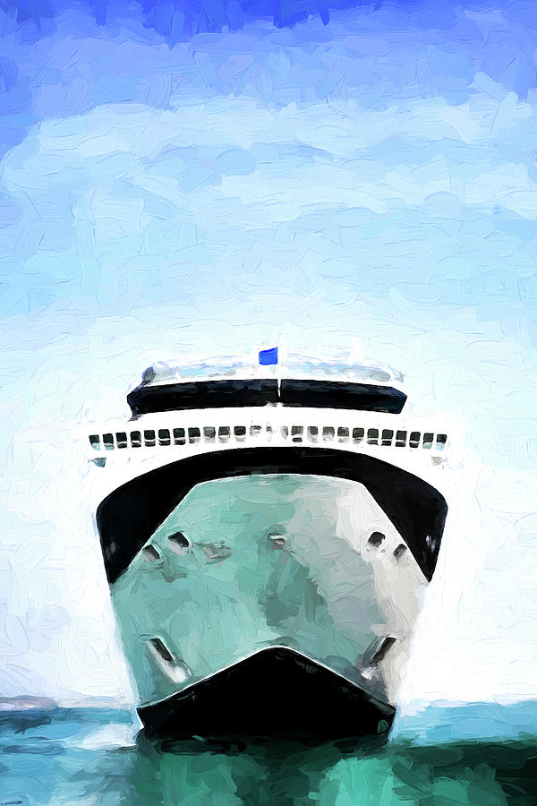 Cruise Ship Profile #1 Digital Art by Dennis Cox