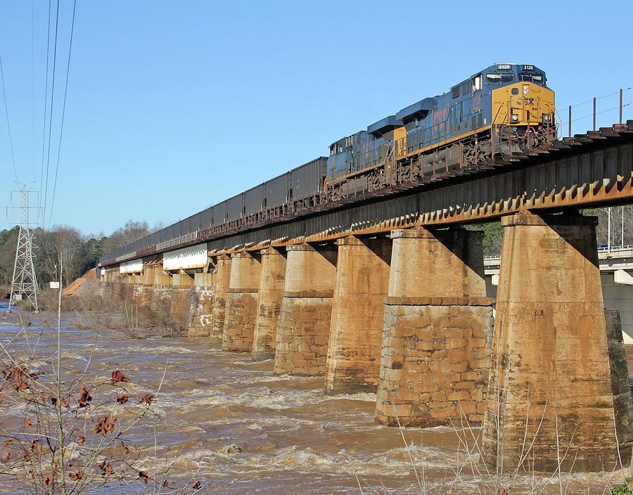 CSX Coal Train on a Bridge #2 Photograph by Joseph C Hinson
