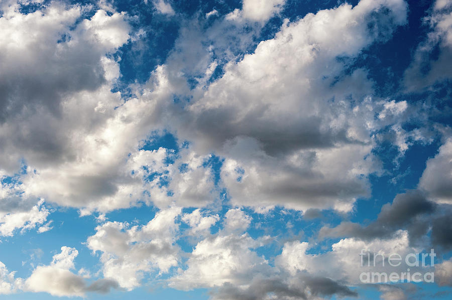 Cumulus Clouds with Blue Sky #2 Photograph by Jim Corwin