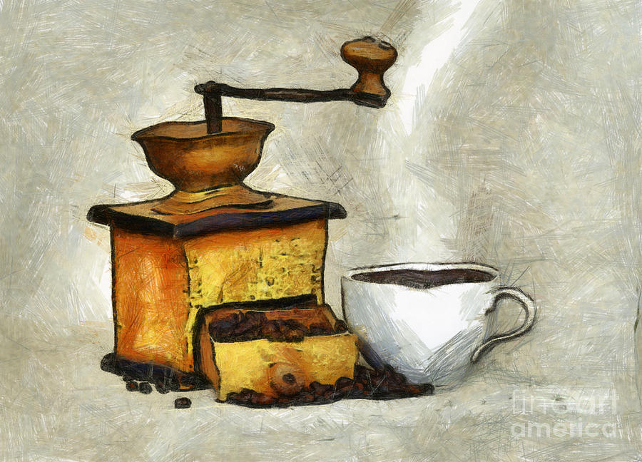 Cup Of The Hot Black Coffee #1 Digital Art by Michal Boubin