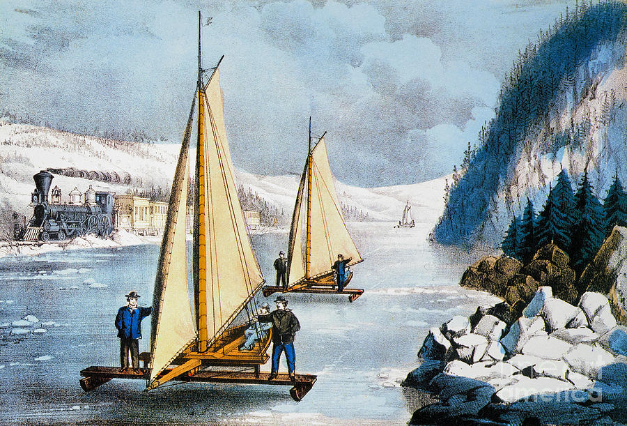 Currier & Ives Winter Scene #1 Painting by Granger