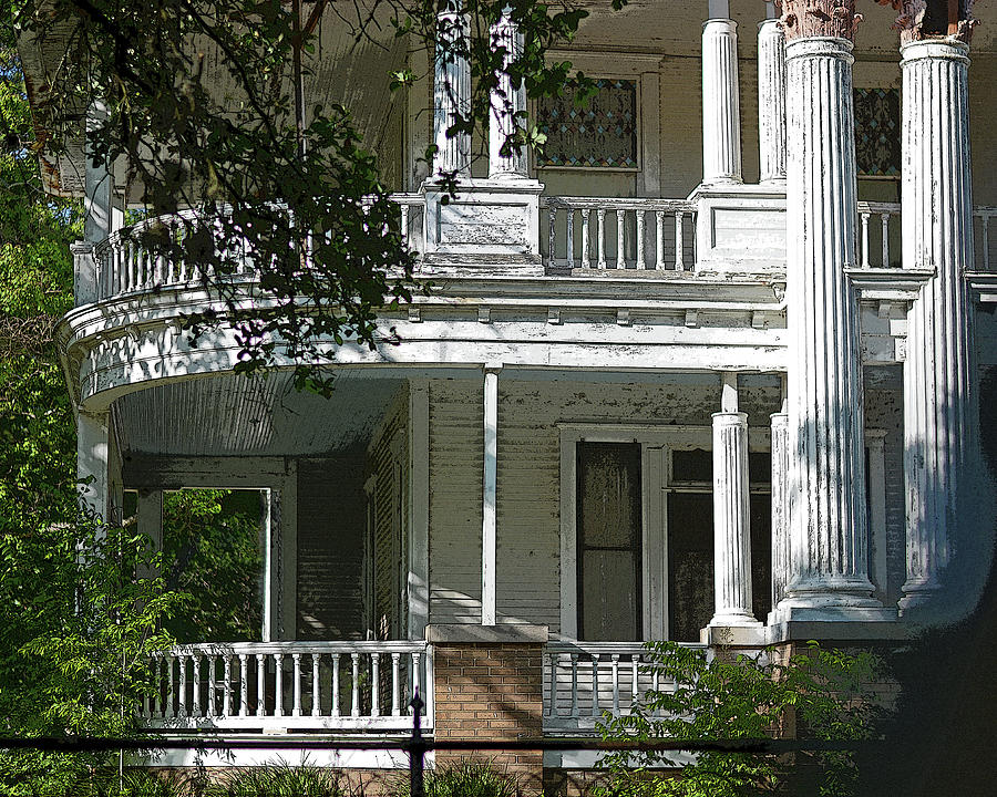 Curved Porches In Color Photograph