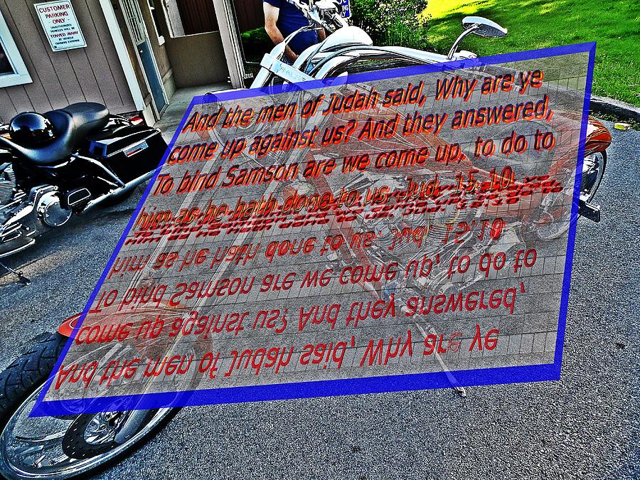 Custom bike with text #1 Photograph by Karl Rose