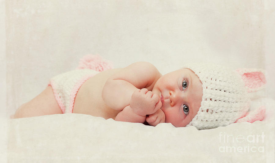 Cute Newborn Portrait #1 Photograph by Gualtiero Boffi
