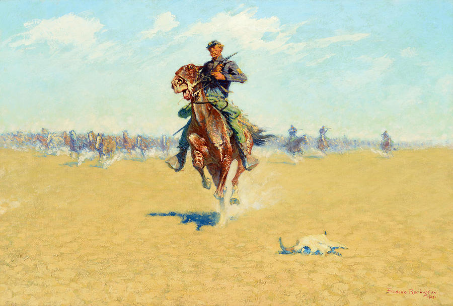 Cutting Out Pony Herds #1 Painting by Frederic Remington