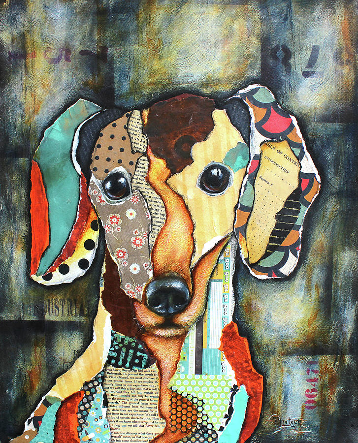 Dachshund #2 Mixed Media by Patricia Lintner