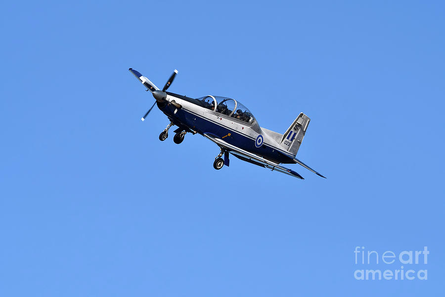 Daedalus Demo Team of Hellenic Air Force flying T-6A Texan II #2 Photograph by George Atsametakis