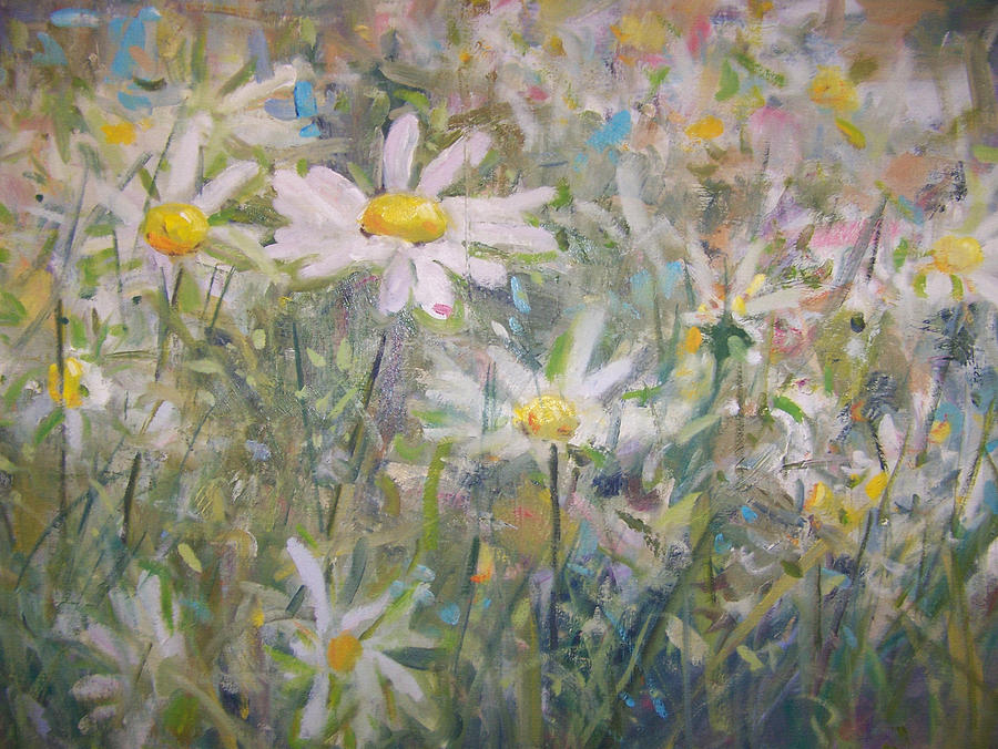 Daisies #1 Painting by Bart DeCeglie