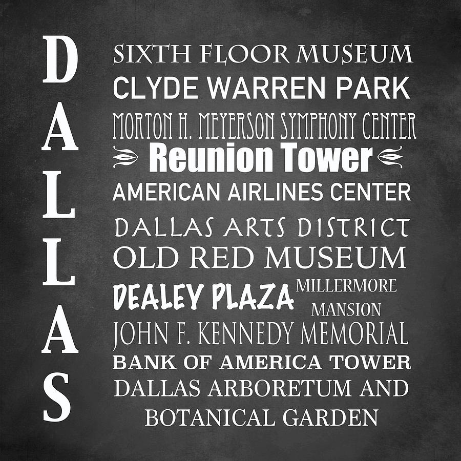 Dallas Famous Landmarks #1 Digital Art by Patricia Lintner