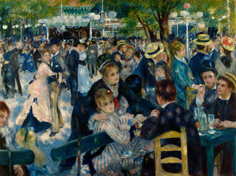 Pierre Auguste Renoir Painting - Dance at Le Moulin de la Galette #1 by Pierre-Auguste Renoir