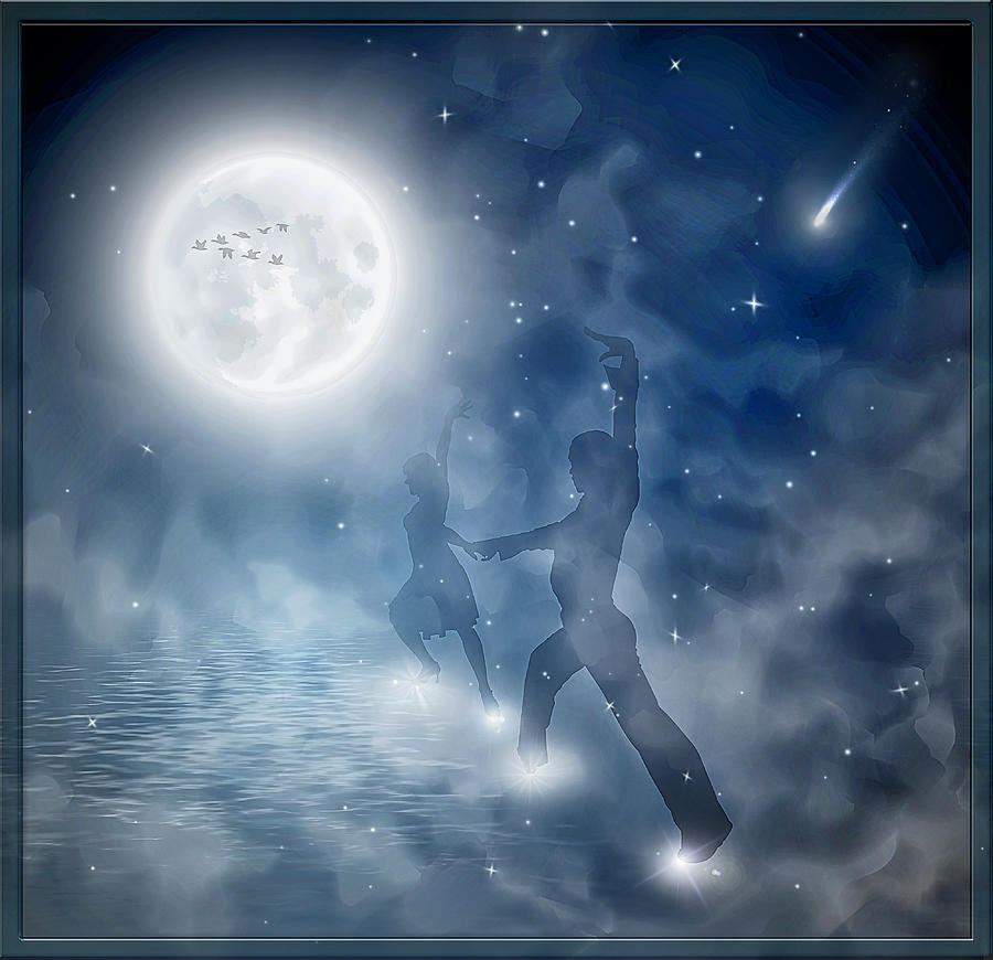 Dance with the moon #1 Digital Art by Harald Dastis