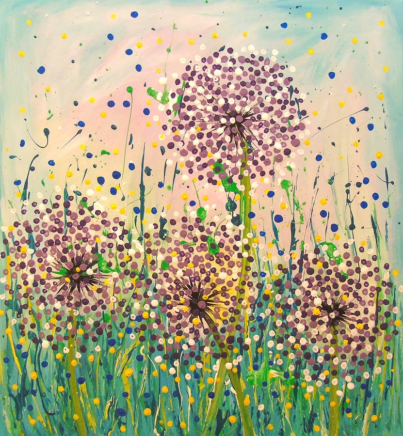 Dandelions Painting by Olha Darchuk