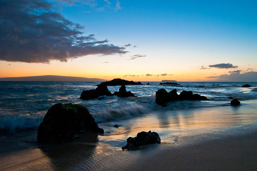 Landscape Photograph - Dark Sunset, Maui, Hawaii #2 by Preston Broadfoot