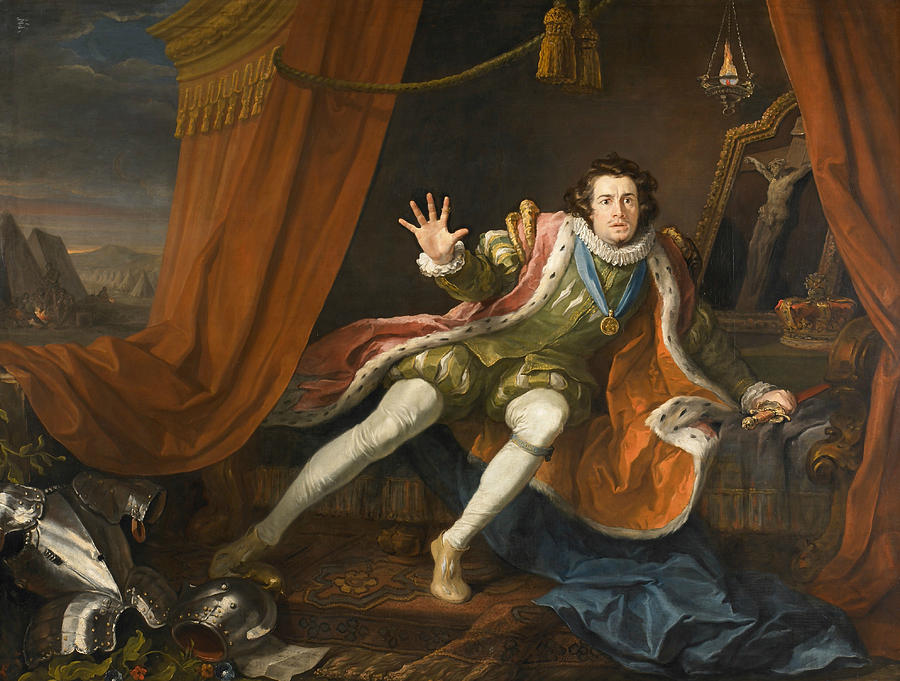 David Garrick as Richard III Painting by William Hogarth