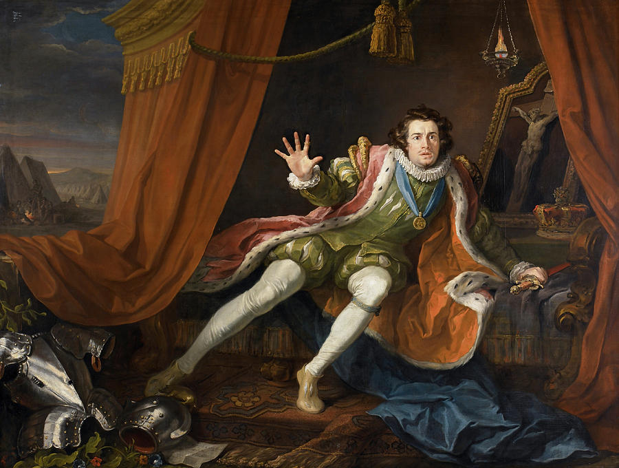 David Garrick as Richard III Painting by William Hogarth - Fine Art America