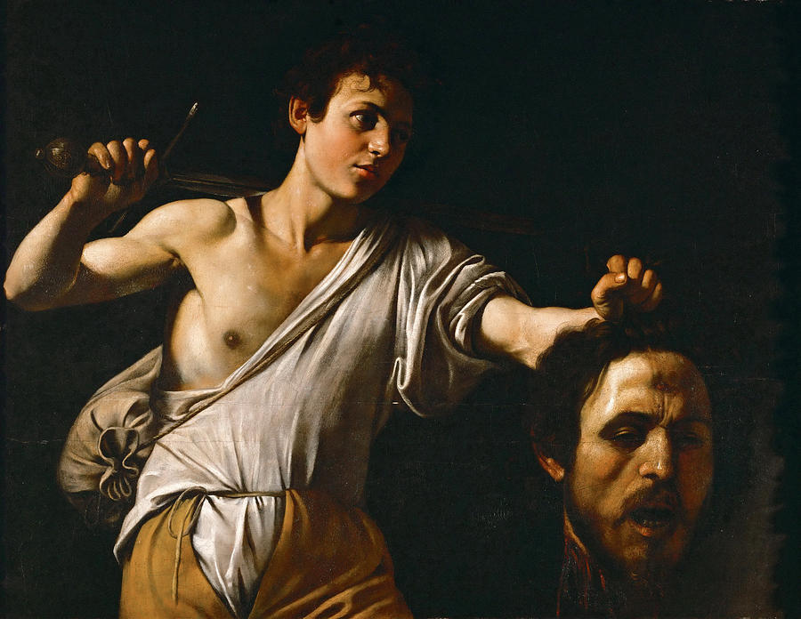 David with the Head of Goliath #3 Painting by Caravaggio