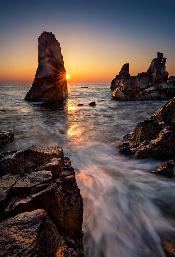 Dawn Among The Rocks Photograph