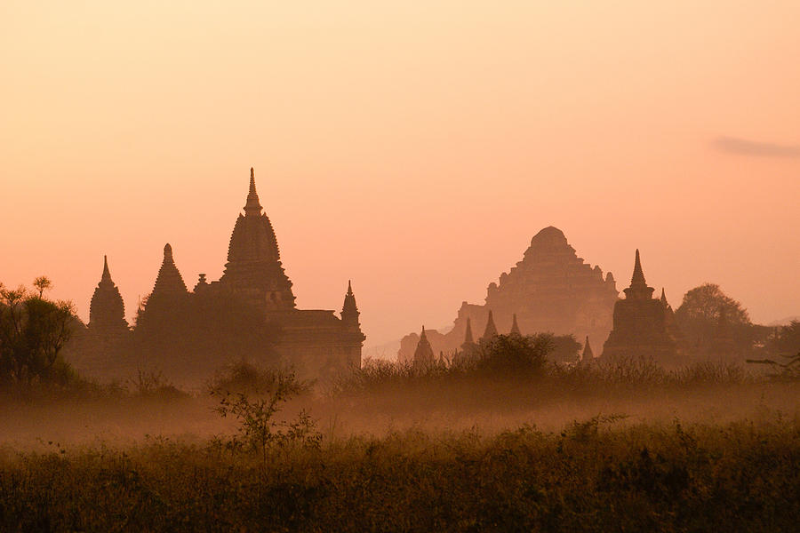 Sunrise Photograph - Dawn in Burma #1 by Michele Burgess