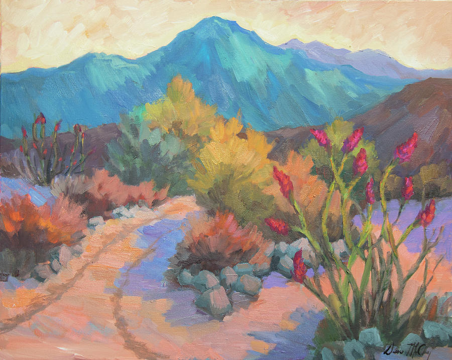 Dawn in La Quinta Cove #2 Painting by Diane McClary