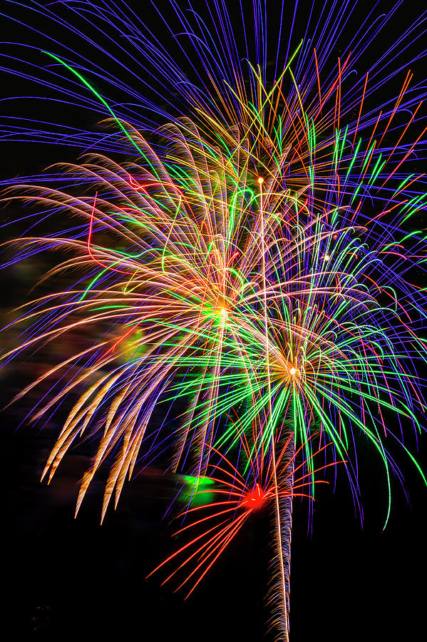 Dazzling Fireworks #1 Photograph by Garry Gay