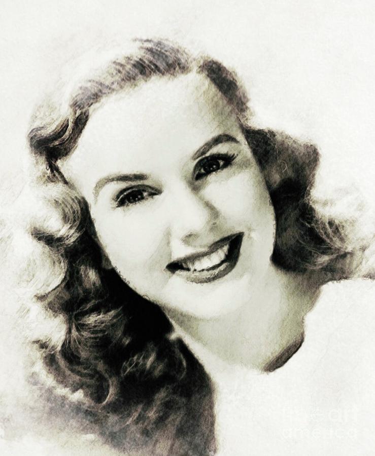 Deanna Durbin, Vintage Actress Digital Art