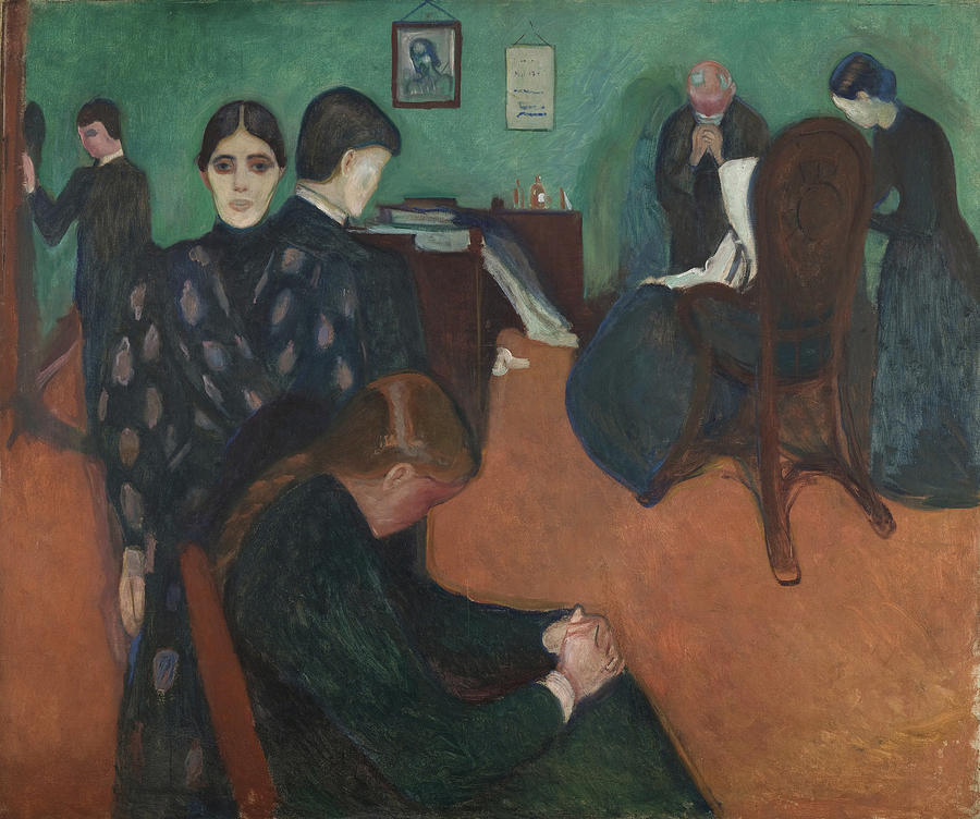 Death In The Sickroom Painting