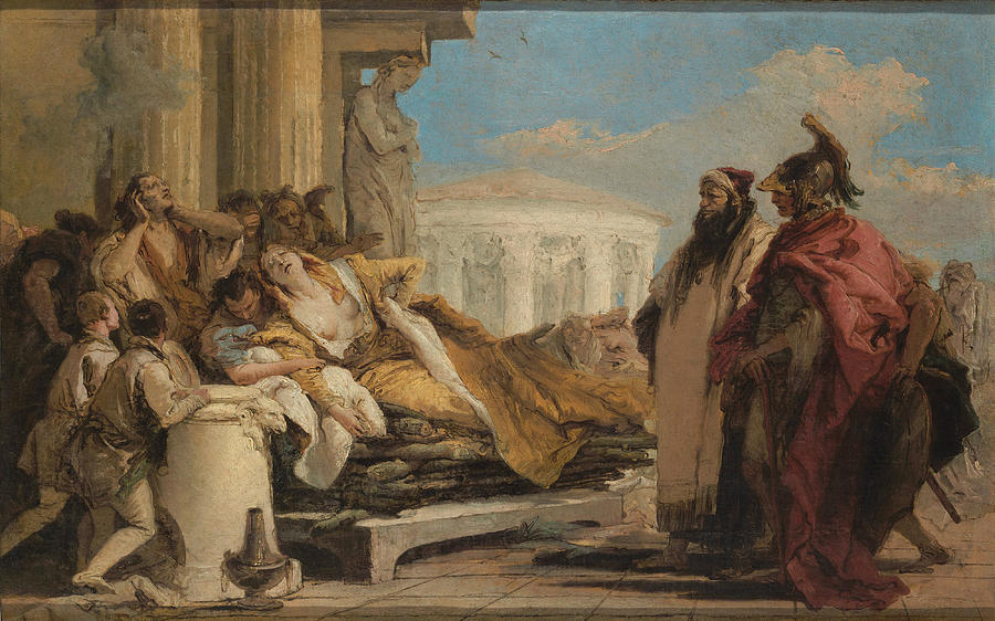 Giovanni Battista Tiepolo Painting - Death of Dido #3 by Giovanni Battista Tiepolo