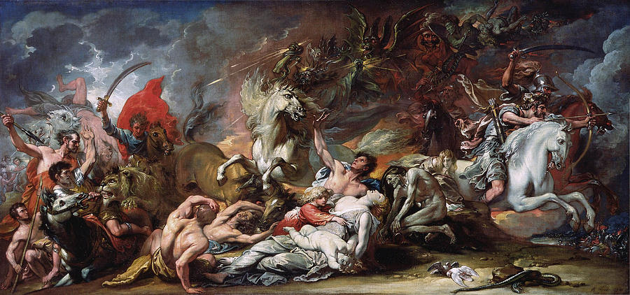 Death on a Pale Horse #1 Painting by Benjamin West