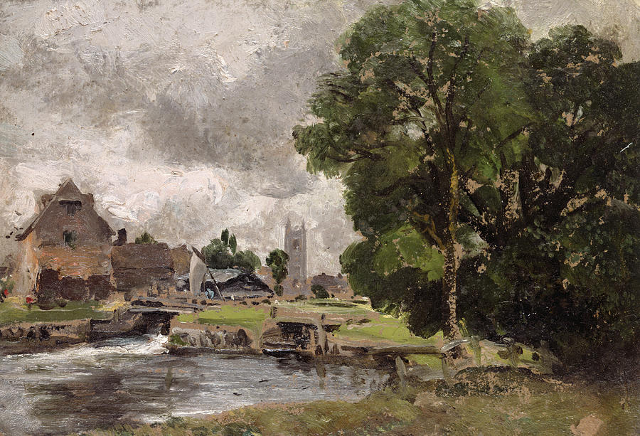 John Constable Painting - Dedham Lock and Mill by John Constable