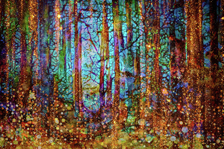 Deep in the woods Mixed Media by Lilia D