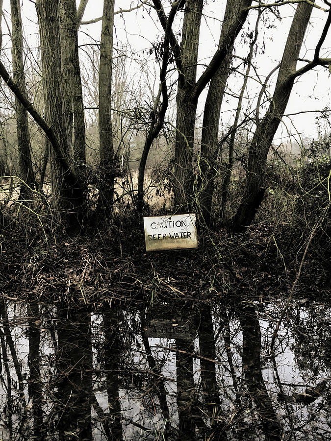Deep water sign #1 Photograph by Tom Gowanlock