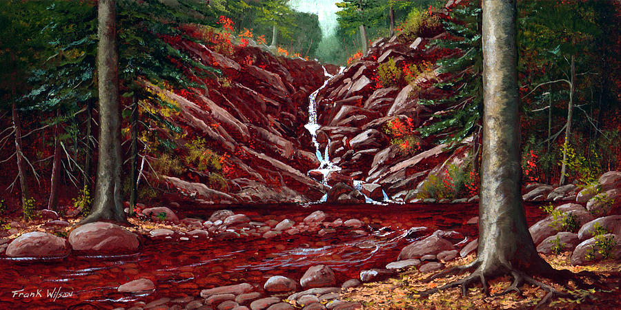 Deepwoods Cascade #1 Painting by Frank Wilson