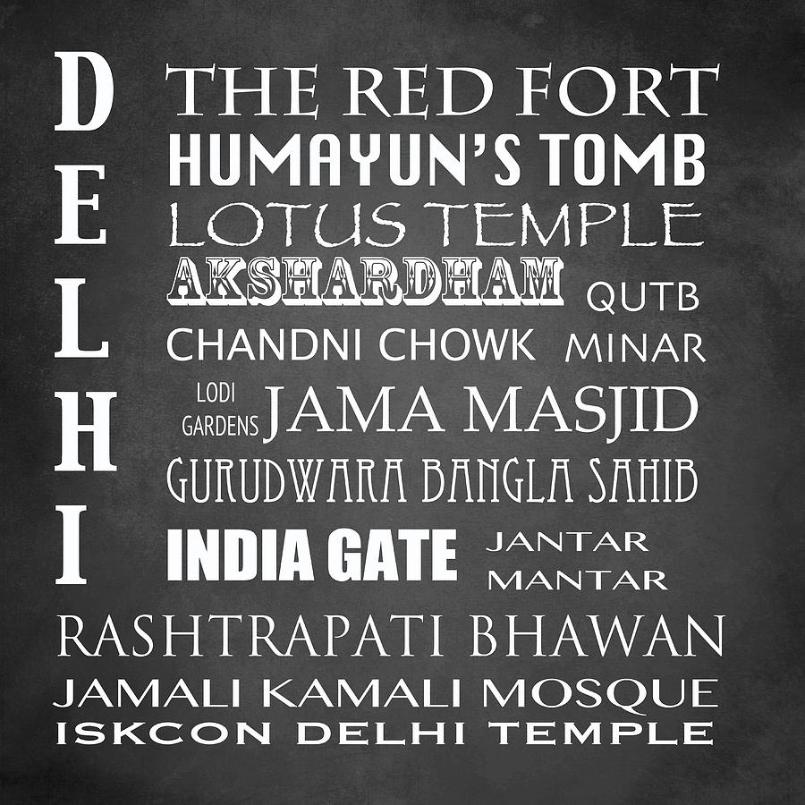 Delhi Famous Landmarks #1 Digital Art by Patricia Lintner
