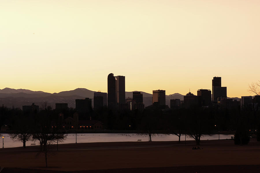 Denver Skyline Photograph - Denver Downtown Skyline at Sunrise by Gregory Ballos
