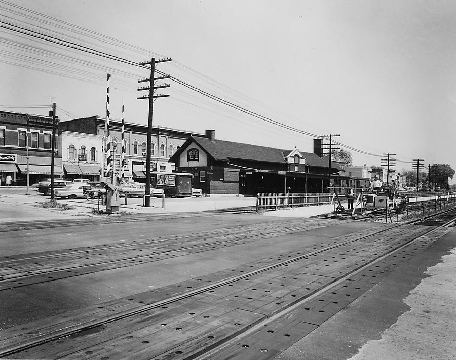 Depot in Wheaton Illinois - 1960 #3 Photograph by Chicago and North Western Historical Society