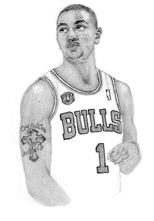 derrick rose coloring pages
