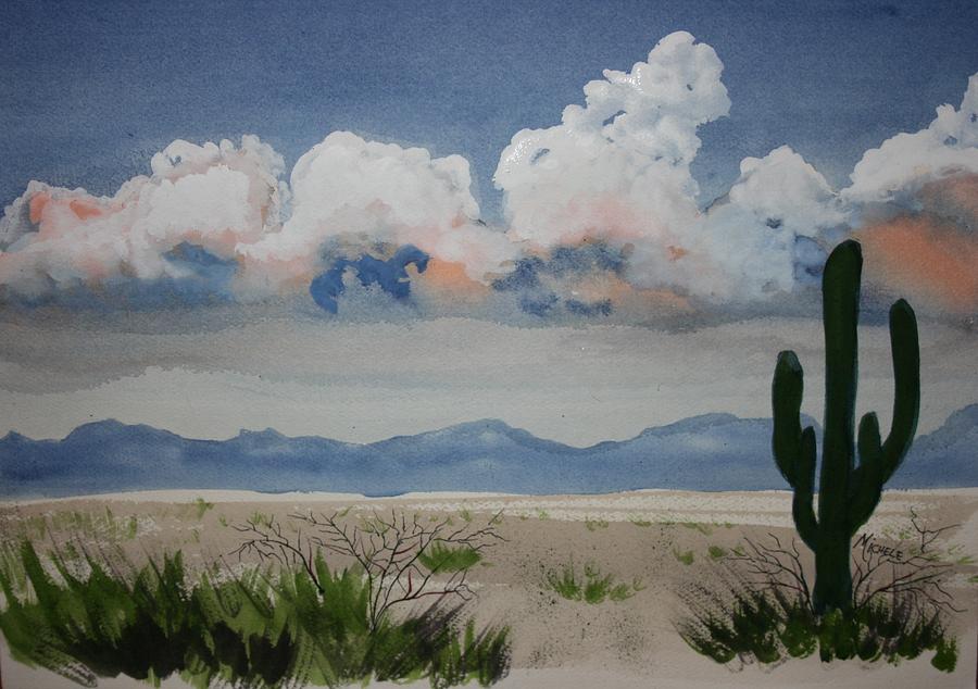 Desert Thunderheads #1 Painting by Michele Turney
