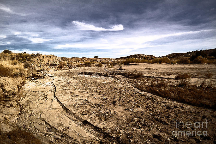 Nature Photograph - Desert Wash Bisti De Na Zin wilderness  by Jeff Swan