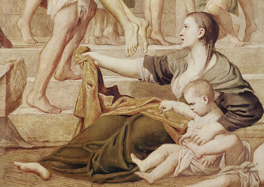 Domenichino Painting - Detail of Saint Cecilia Distributing Alms by Domenichino
