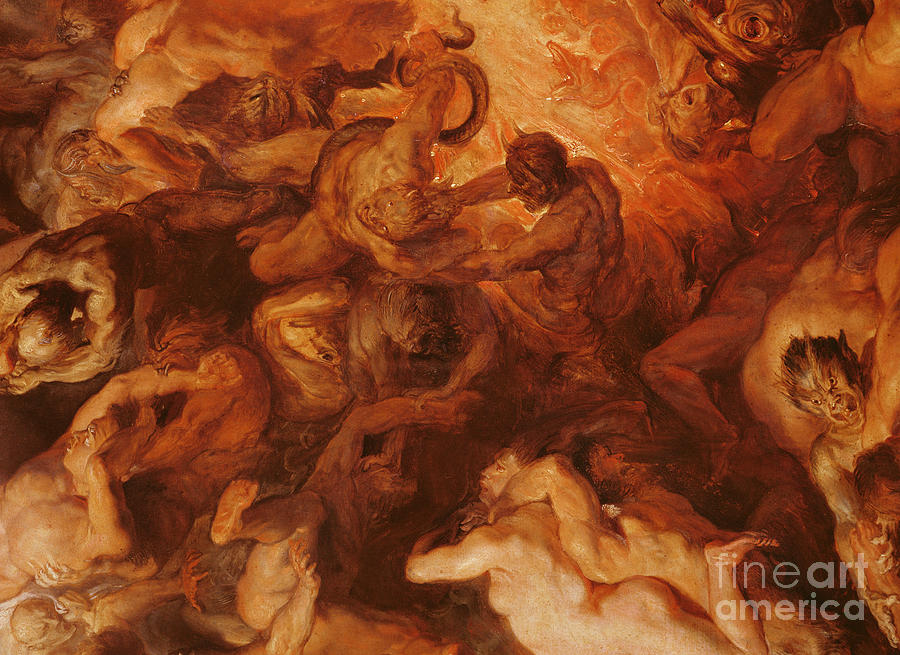 Detail of the Last Judgement Painting by Rubens