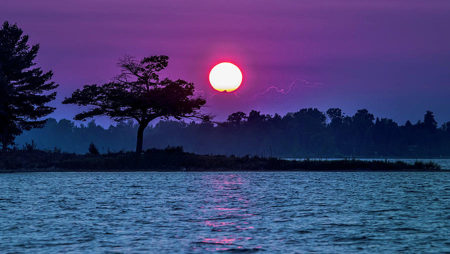 Detroit Point Summer Sunset #1 Photograph by Ron Wiltse