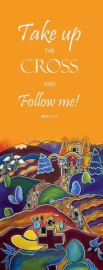 Devotional Art Banner - Scripture from Mark by Jan Oliver-Schultz Devotional Art Banner - Scripture from Mark by Jan Oliver-Schultz